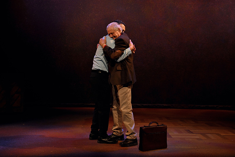Tuesdays With Morrie - Two Men Embracing